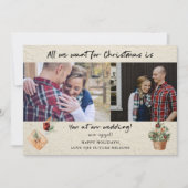 Alles wat we voor kerstfoto's Verloving Kaart will (Voorkant)