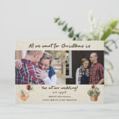 Alles wat we voor kerstfoto's Verloving Kaart will (Staand voorkant)