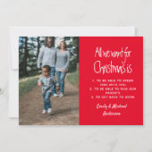 Alles wat we voor Kerstmis willen is een jaarlijks Feestdagenkaart (Voorkant)