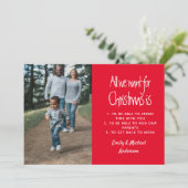 Alles wat we voor Kerstmis willen is een jaarlijks Feestdagenkaart (Staand voorkant)