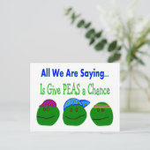 Alles wat we zijn gezegde GEEFT PEAS EEN KANS Briefkaart (Staand voorkant)