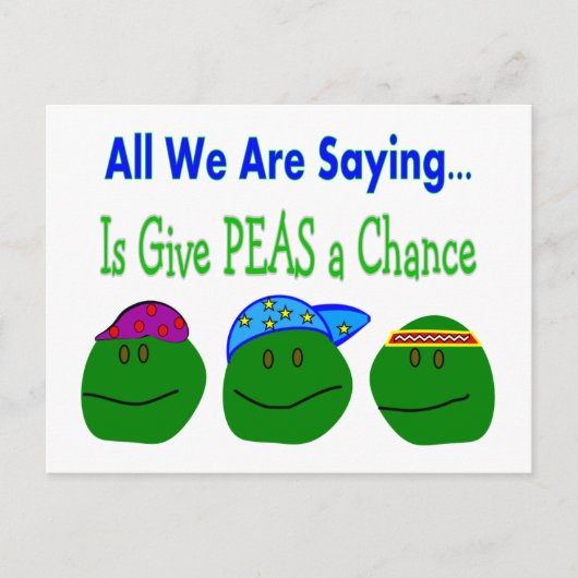 Alles wat we zijn gezegde GEEFT PEAS EEN KANS Briefkaart (Voorkant)