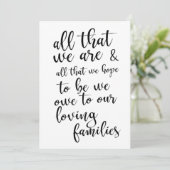 Alles wat we zijn zwart-wit bord verticaal kaart (Staand voorkant)