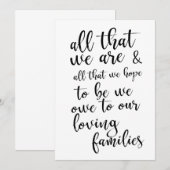 Alles wat we zijn zwart-wit bord verticaal kaart (Voorkant / Achterkant)