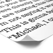 Alles wat ze zei van de Kantoor Poster (Hoek)