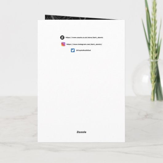 Alles wat ziet Oogst: Illuminati Gothic Esoteric Kaart (Achterkant)