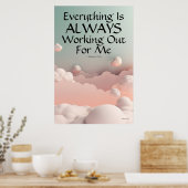 Alles werkt altijd uit voor mij wandkunst poster (Keuken)
