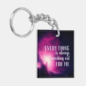 Alles werkt altijd uit voor mijn citaat sleutelhanger (Voorkant Links)