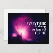 Alles werkt altijd voor mij briefkaart (Voorkant / Achterkant)