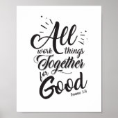 Alles werkt goed samen (Romans 8:28) Poster (Voorkant)