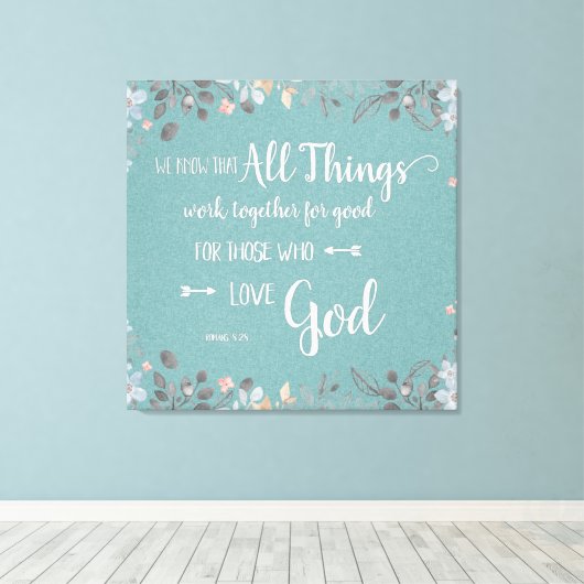 Alles werkt samen - vanaf 8:28 canvas afdruk (Insitu (Houten vloer))