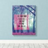 Alles werkt samen voor Goede Bijbelversies Canvas Afdruk (Insitu (Houten vloer))