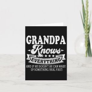 Alles Weten T-shirt Grappige Vaderdag Papa Kaart