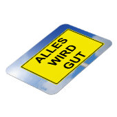 Alles wird Gut Schild mit Himmelhintergrund Magneet (Linkerzijde)