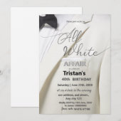Alles wit feest of luxe feest kaart (Voorkant / Achterkant)