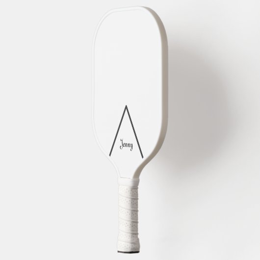 Alles wit op maat pickleball paddle (Links)