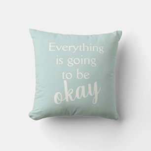 Alles wordt goed Bleek Aqua Pillow. Kussen