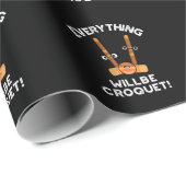 Alles zal de Croquet Sports Pun Dark BG zijn Cadeaupapier (Rol Hoek)