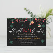 Alles zal geen mooie kerstuitnodiging zijn kaart (Staand voorkant)