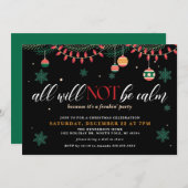 Alles zal geen mooie kerstuitnodiging zijn kaart (Voorkant / Achterkant)