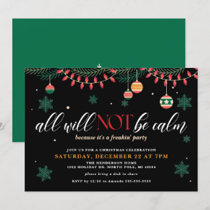 Alles zal geen mooie kerstuitnodiging zijn kaart