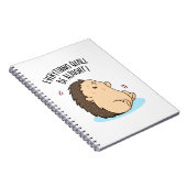 Alles Zal Goed Komen Grappige Egel Pun Notitieboek (Rechterzijde)