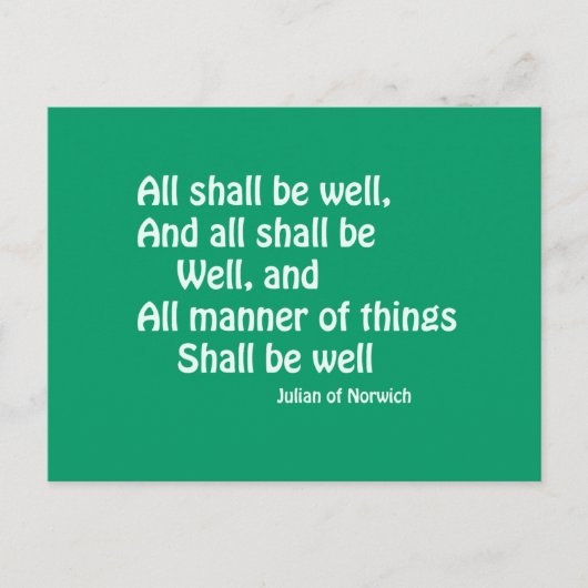 Alles zal goed zijn briefkaart (Voorkant)