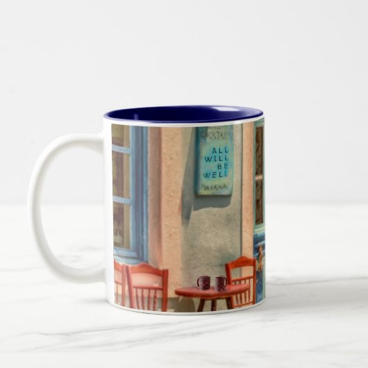 "Alles zal goed zijn" voor het Griekse café Tweekleurige Koffiemok (Links)