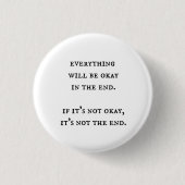 Alles zal in orde zijn Inspirerend Button (Voorkant)