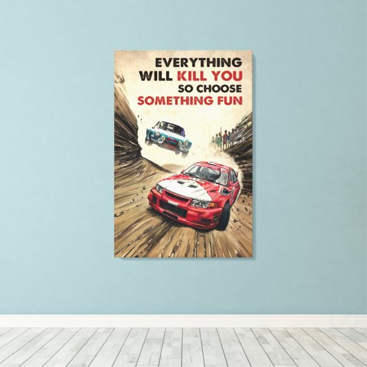 Alles zal je doden als racistisch canvas decor (Insitu (Houten vloer))