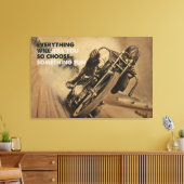 Alles zal je motorrijwiel met racescanvas doden canvas afdruk (Insitu (Woonkamer))
