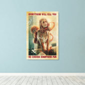 Alles zal je Tattoo Poster Canvas doden (Insitu (Houten vloer))