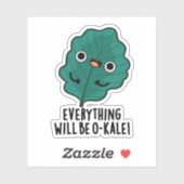 Alles zal O-kale Funny Veggie Pun zijn Sticker (Vel)