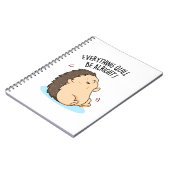 Alles zal Quill Goed Zijn Grappige Egel Pun Notitieboek (Linkerzijde)