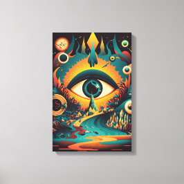 Alles Ziende Oog Canvas Print | Psychedelische Kun