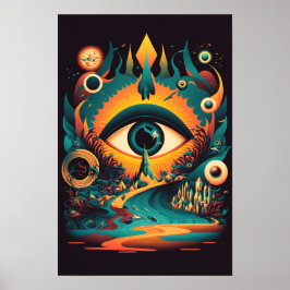 Alles Ziende Oog Psychedelische Poster | Mystic 1