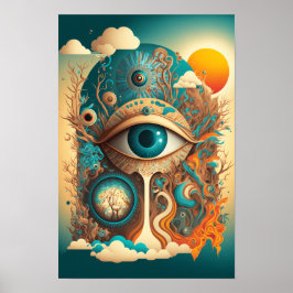 Alles Ziende Oog Psychedelische Poster | Mystic 2
