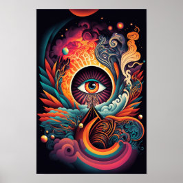 Alles Ziende Oog Psychedelische Poster | Mystieke