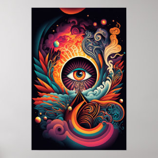 Alles Ziende Oog Psychedelische Poster | Mystieke