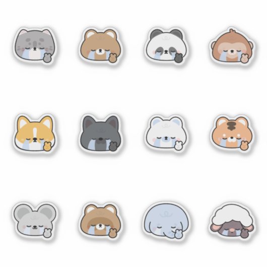 Alles zijn fijne dieren sticker (Voorkant)