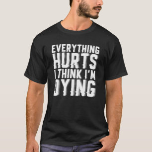 Alles zit vol en ik denk dat ik een duivelige gym- t-shirt