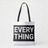 ALLES Zwart & Wit Tote Bag (Voorkant)