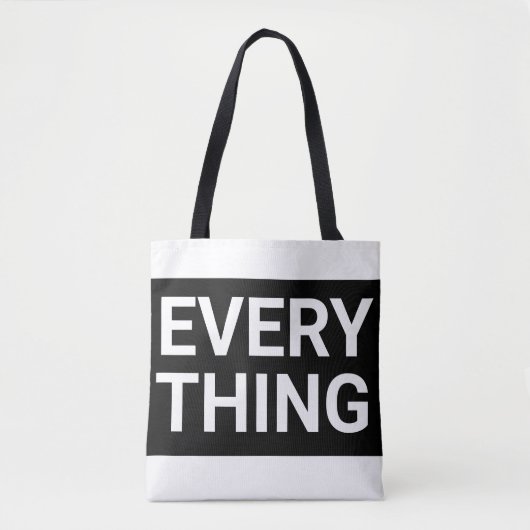ALLES Zwart & Wit Tote Bag (Voorkant)