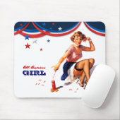 AllesAmerikaans meisje.  Pin-up Muismat (Met muis)