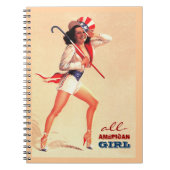 AllesAmerikaans meisje. Pin-upontwerp Notitieboek (Voorkant)