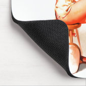 AllesAmerikaans meisje. Retro Pin-up Muismat (Hoek)