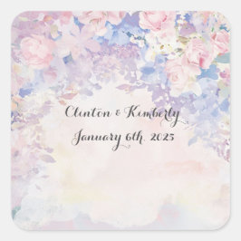 Allessandra Aanpasbare adres- of retourlabels Vierkante Sticker