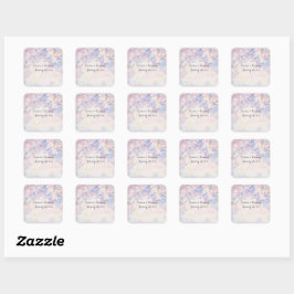 Allessandra Aanpasbare Adres- of Retourlabels Vierkante Sticker