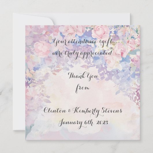 AllessandraAanpasbare Flat Dank u kaarten (Voorkant)