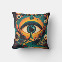 Allesziend Oog Kussen | Psychedelische Kunst
